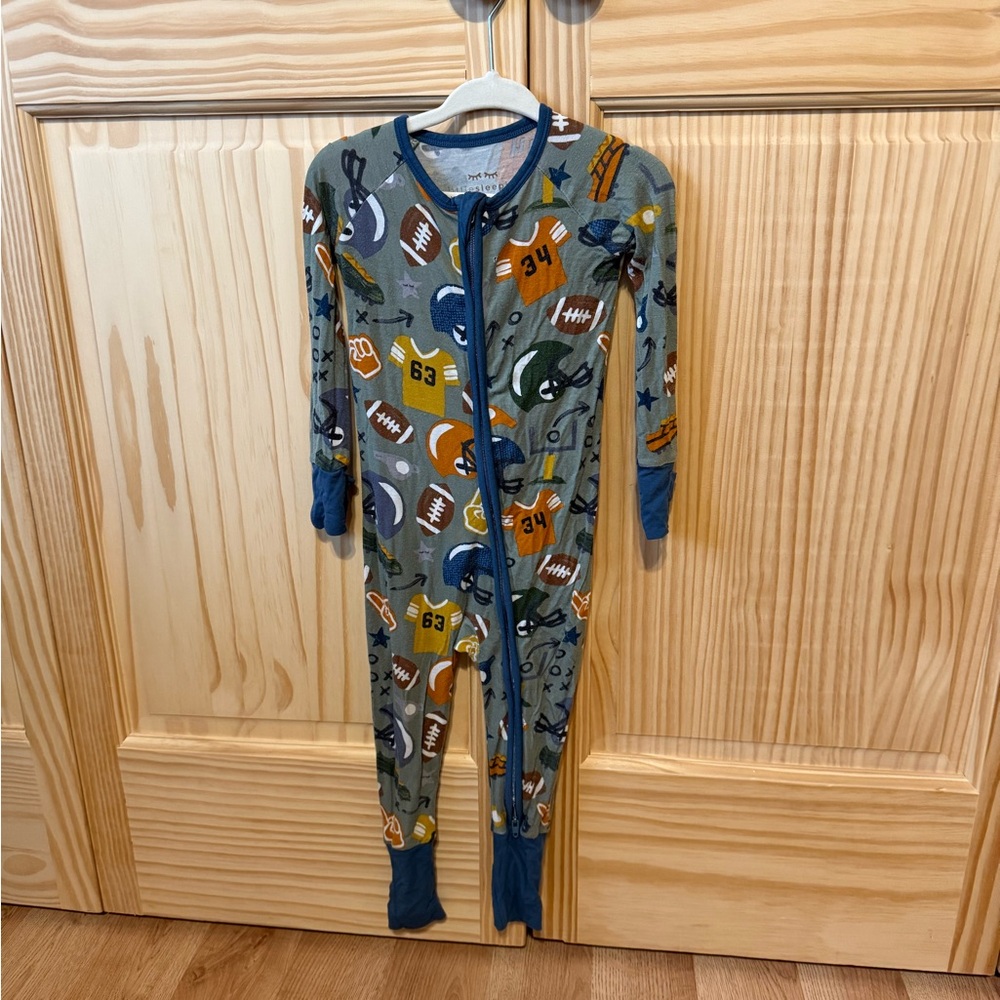 Little Sleepies Blue and Gray Footies Cozy One Piece